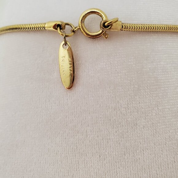 Vtg WHITING & DAVIS Infused Glass Feather Teardrop Pendant Emerald Green Glass - Picture 6 of 9